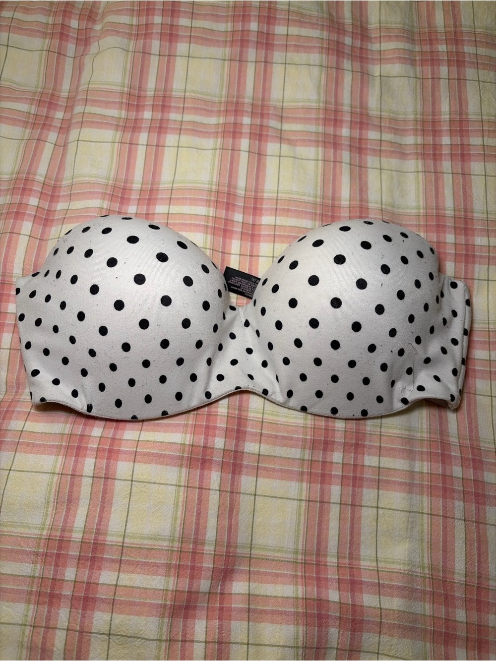 Victoria’s Secret Strapless Polka Dot Bra